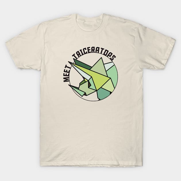 Meet Origami Triceratops T-Shirt by Print Stop Studio